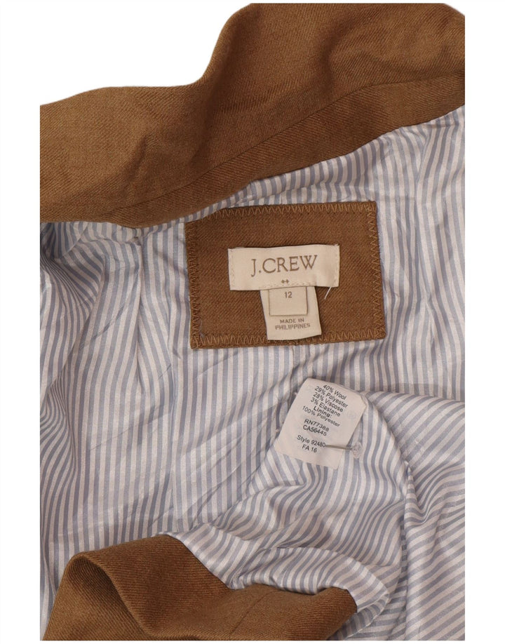 J. Crew Chaqueta Blazer de 2 Botones para Mujer US 12 Grande Lana Beige