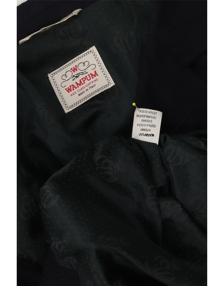 Wampum Chaqueta Bomber para Hombre UK 42 XL Viscosa Azul Marino