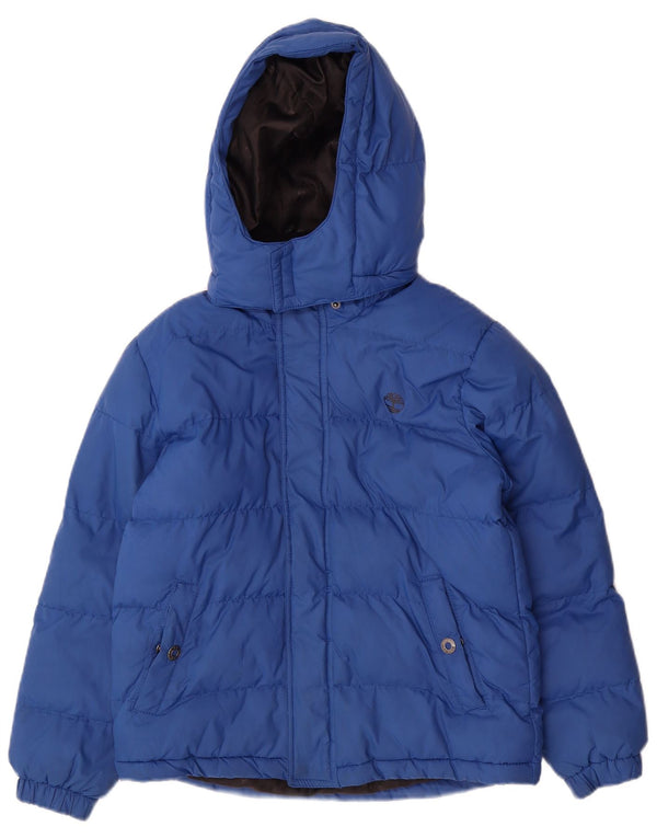 Timberland Chaqueta Acolchada Con Capucha Niño 9-10 Años Azul Poliéster