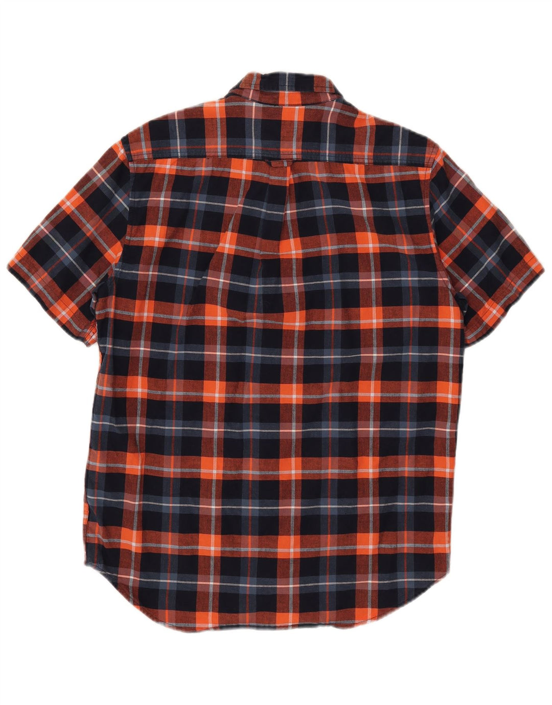 Camisa Timberland Hombre Manga Corta Regular Fit Cuadros Azul Marino Mediano
