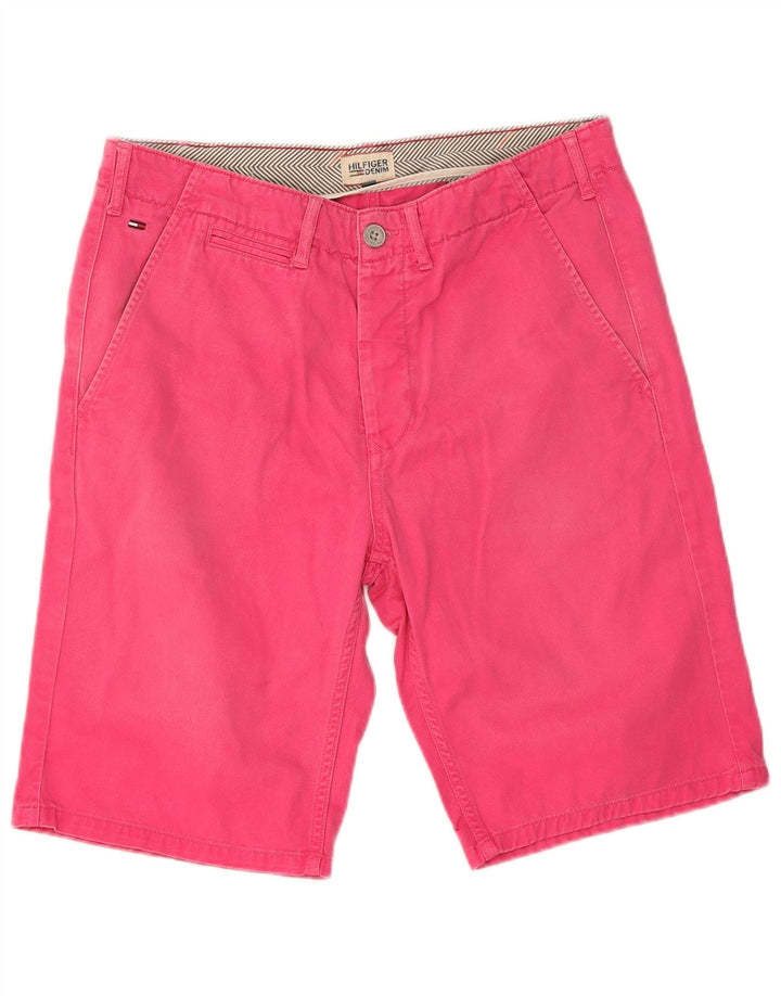 Tommy Hilfiger Pantalones cortos chinos para hombre W30 Algodón rosa medio