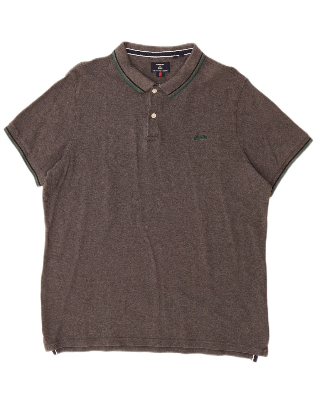 Superdry Polo para hombre 2XL Algodón gris