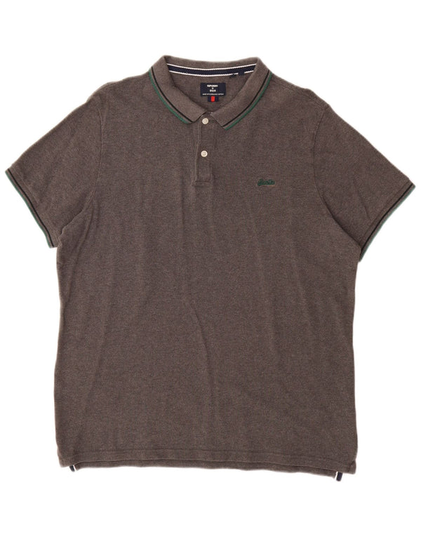Superdry Polo para hombre 2XL Algodón gris