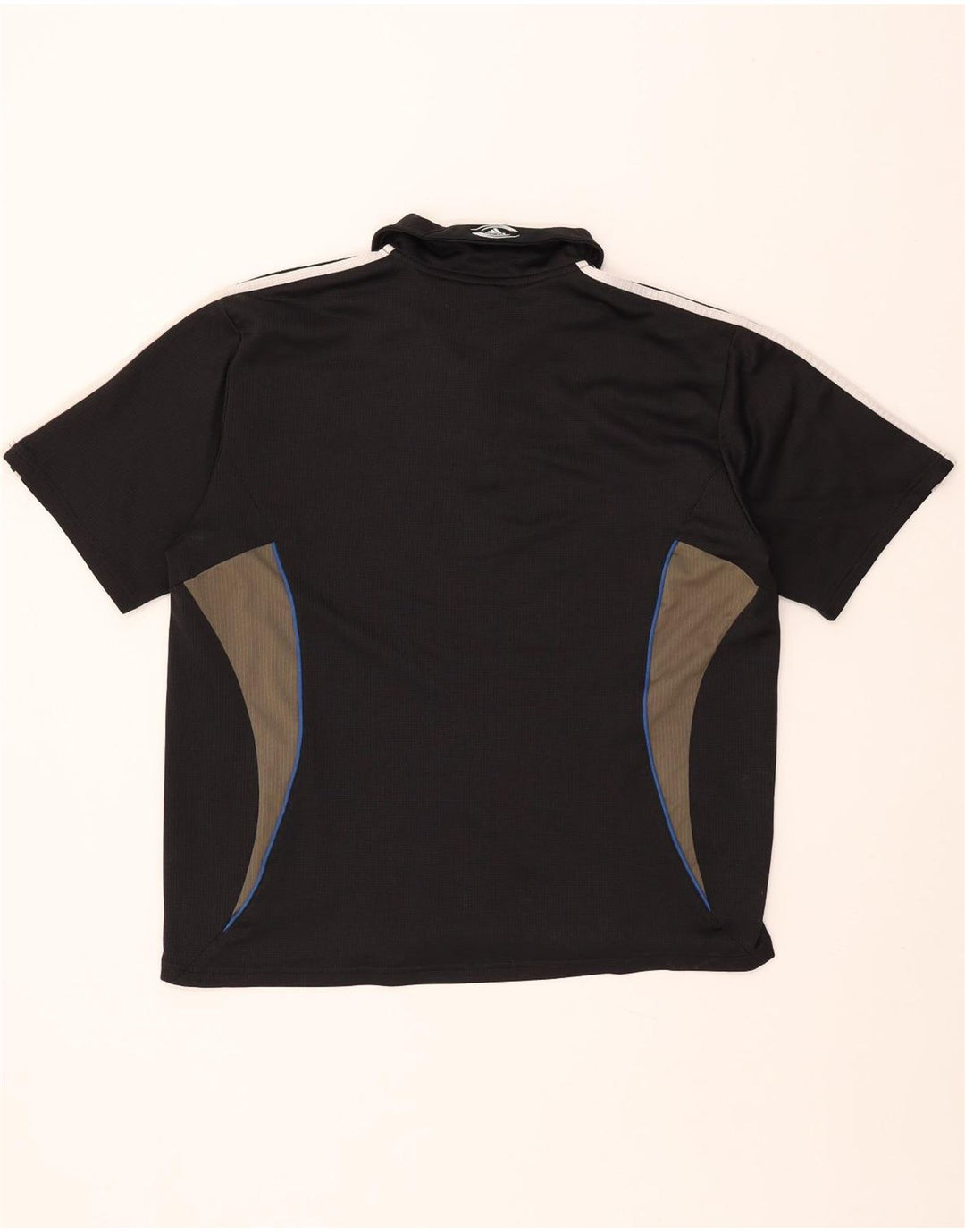 Polo ADIDAS Nueva Zelanda para hombre Reino Unido 44/46 Grande Negro Colorblock