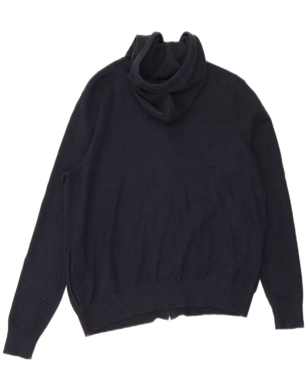 Marks & Spencer Suéter con capucha de punto con cremallera para mujer UK 12 Medium Azul marino