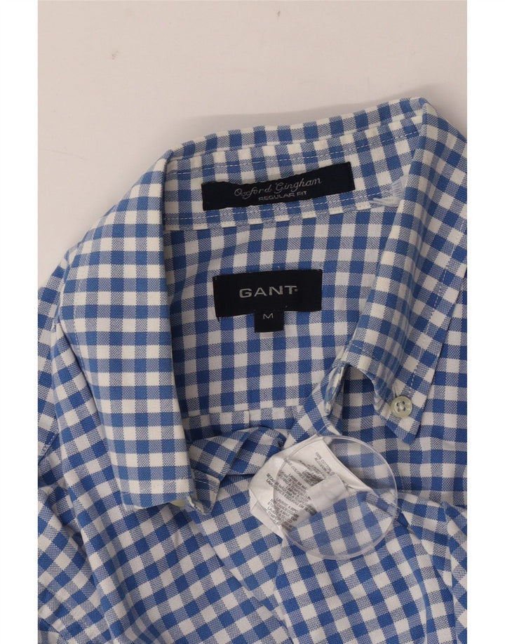 Camisa Gant Regular Fit De Algodón A Cuadros En Azul Medio |