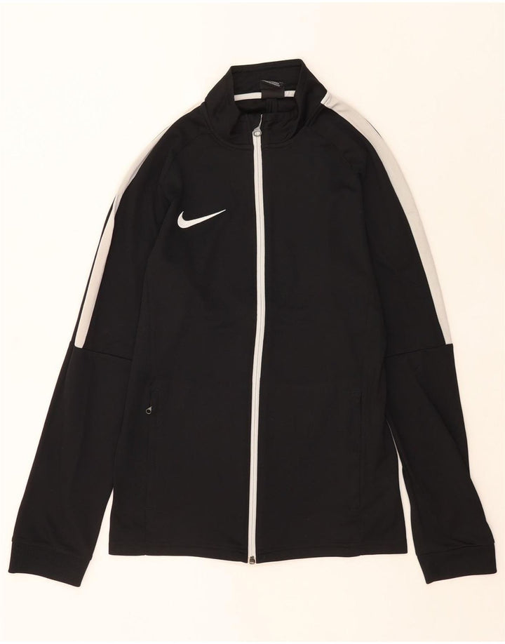 Nike Hombre Dri Fit Chándal Top Chaqueta Pequeña Negro Colorblock Poliéster