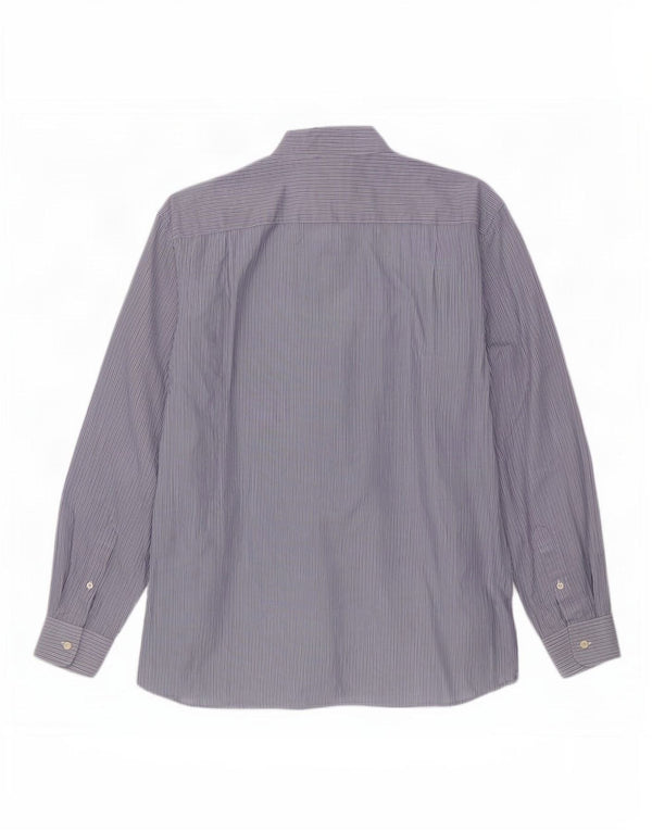 Jaeger Camisa de corte clásico para hombre Talla 16 1/2 Grande Algodón a rayas azules