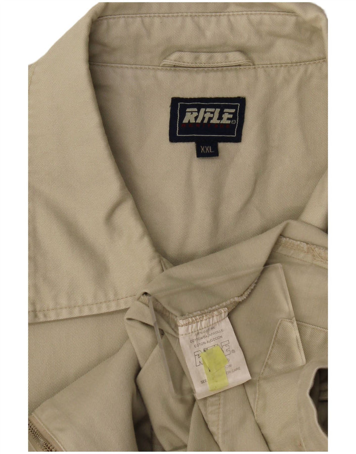 Rifle Chaqueta Bomber para Hombre UK 44 2XL Algodón Verde
