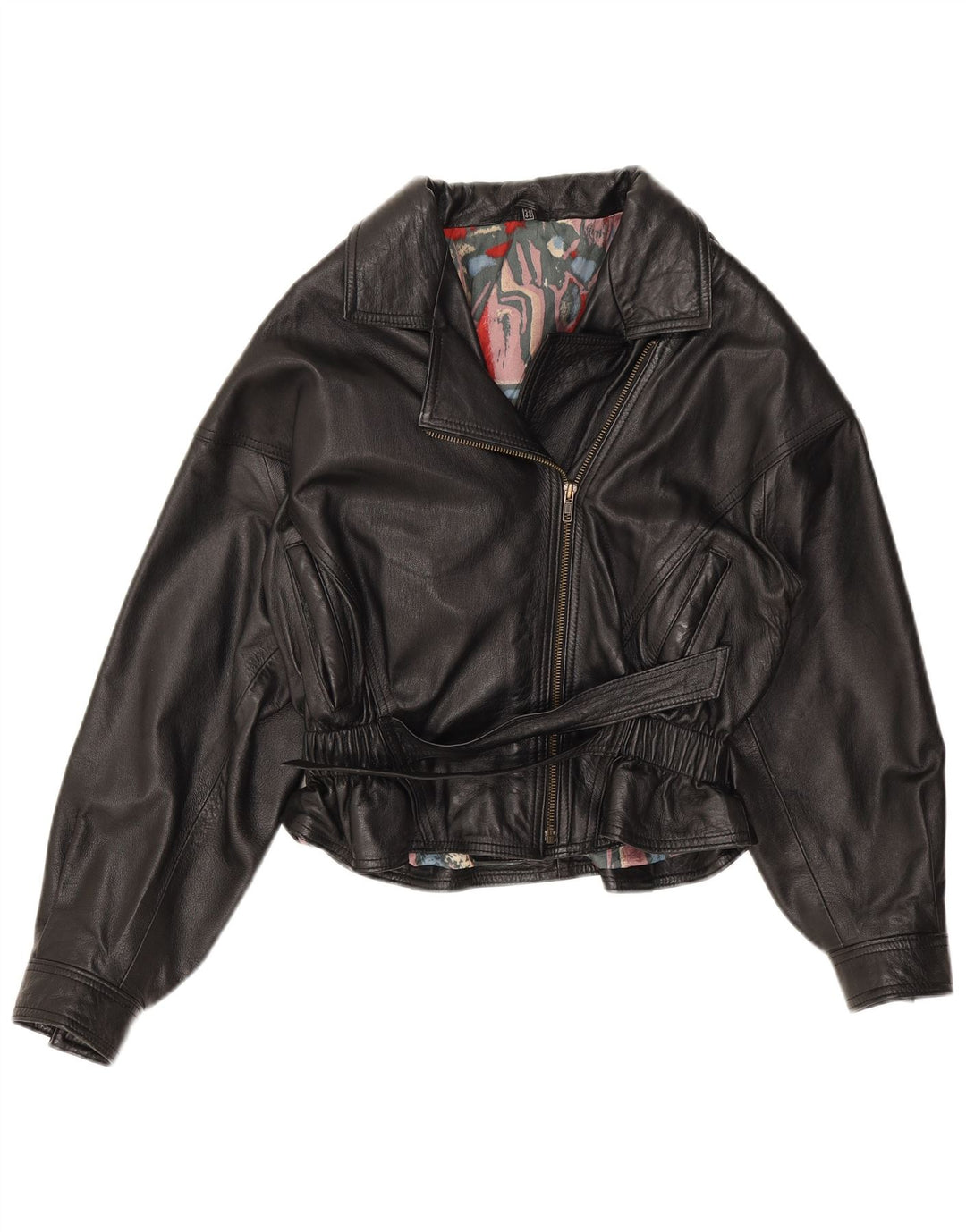 Yessica Chaqueta de cuero biker para mujer EU 38 Medium Black Leather