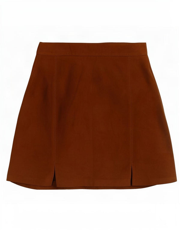 Conbipel Minifalda de ante para mujer IT 44 Medium W28 Cuero marrón