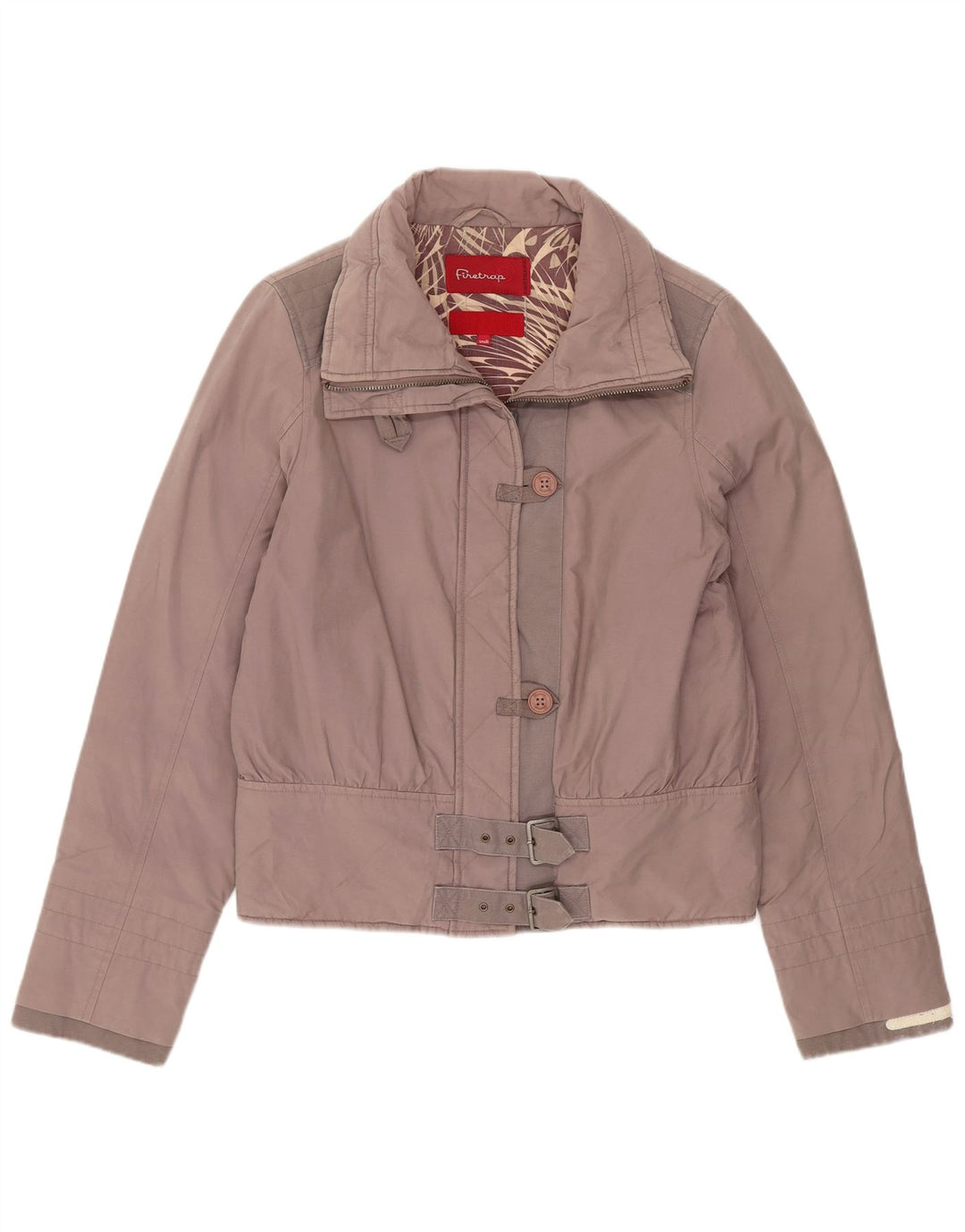 Firetrap Chaqueta Bomber para Mujer UK 10 Small Gris Algodón