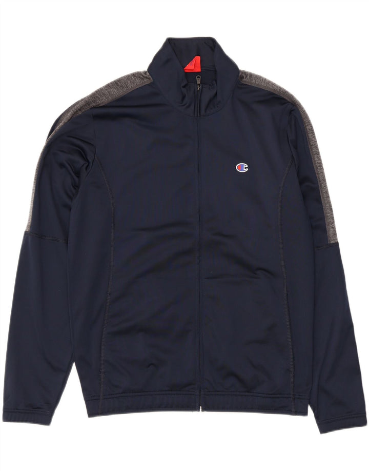 Champion Chaqueta De Chándal Para Hombre Poliéster Color Block Azul Marino Mediano