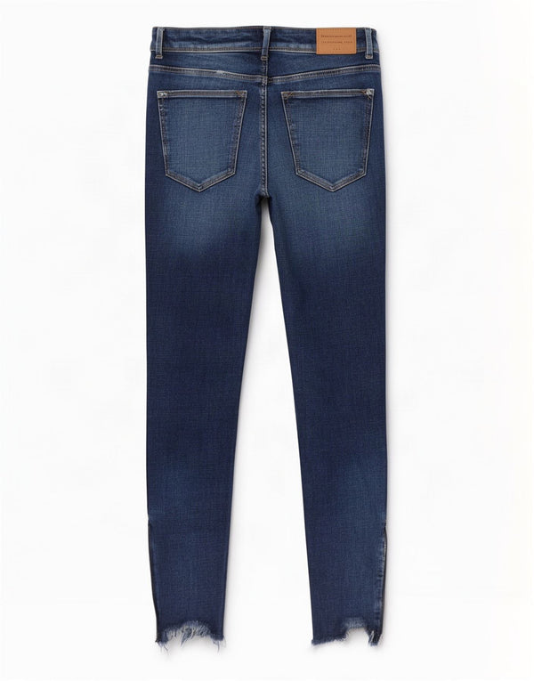 Zara Jeans Ajustados Desgastados para Mujer EU 38 Small W28 L26 Algodón Azul