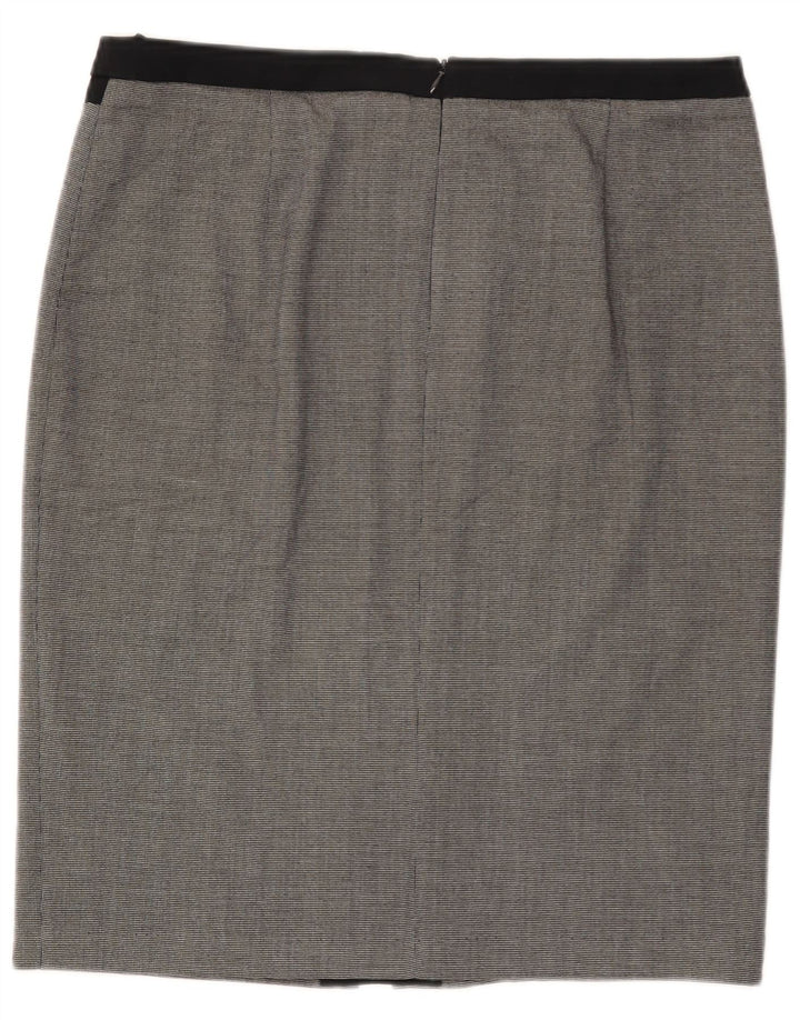 Marks & Spencer Falda lápiz para mujer UK 44 Grande W34 Poliéster a cuadros negros