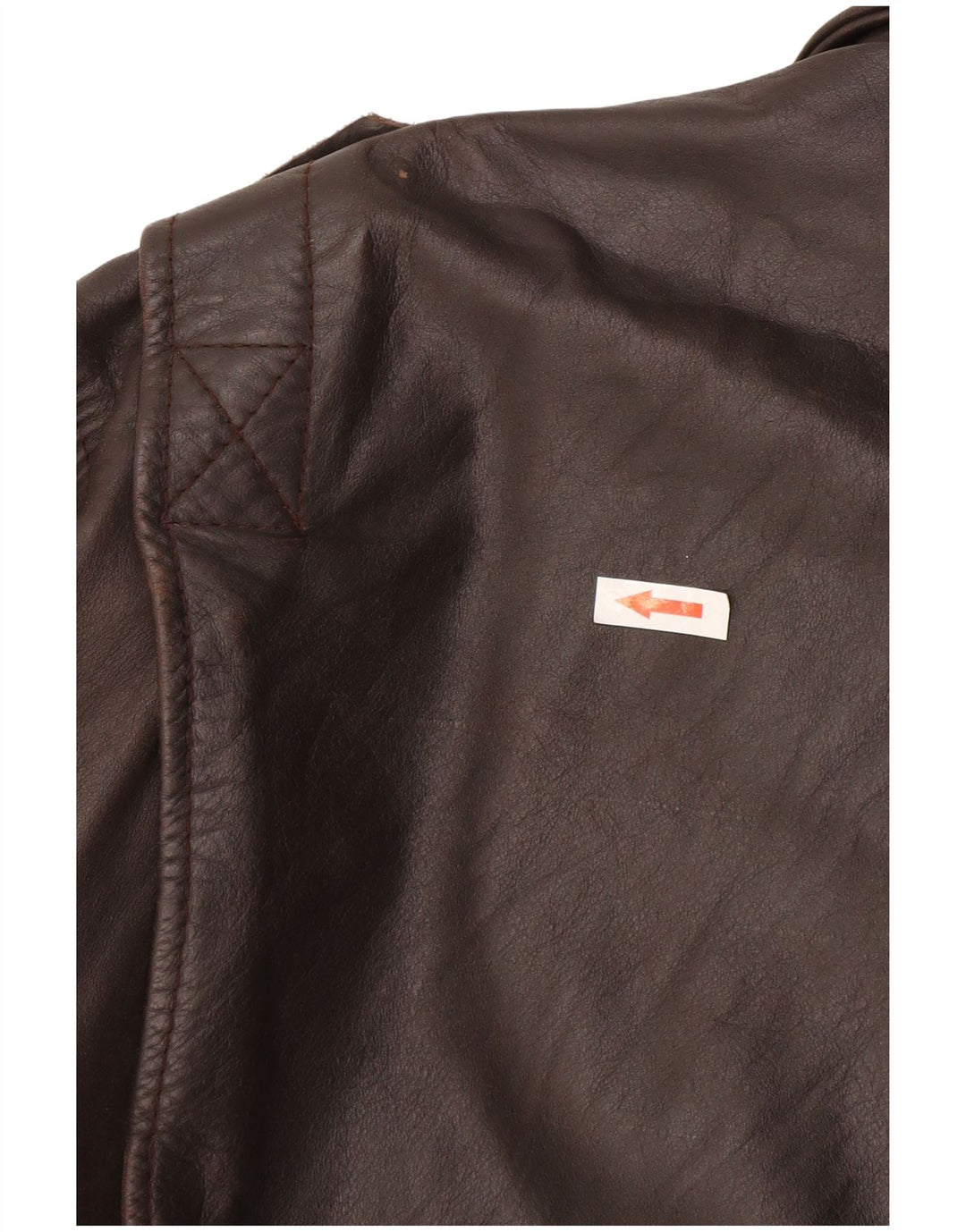 Chaqueta de cuero vintage para hombre Reino Unido 42 XL Marrón