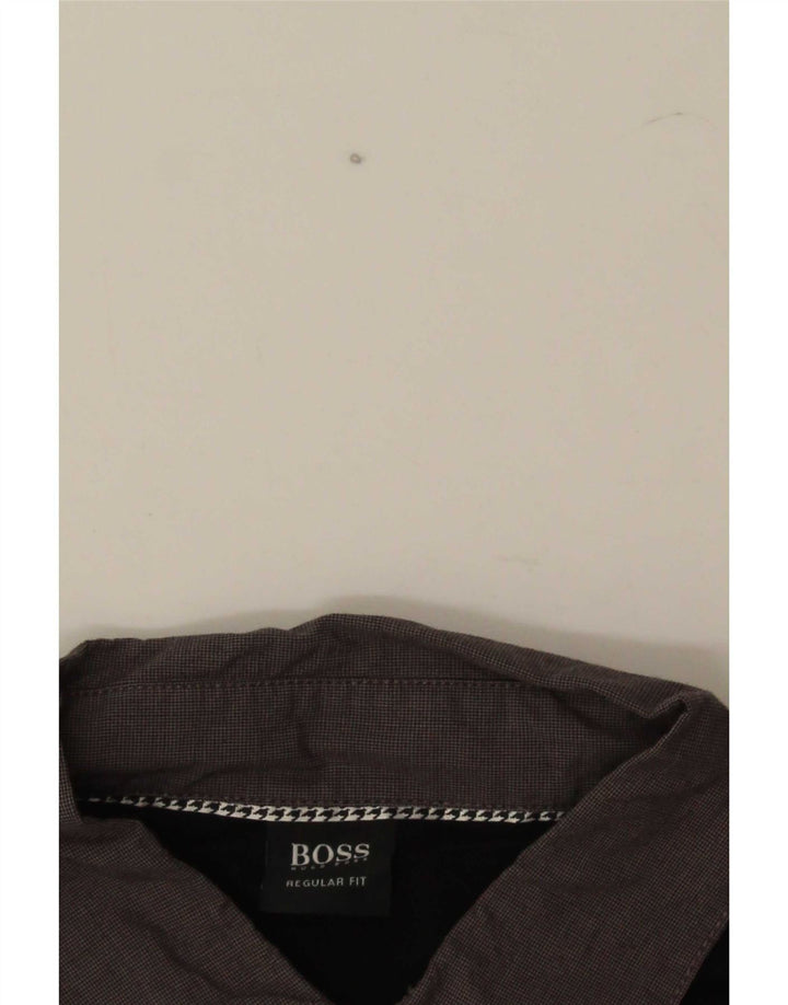 Hugo Boss Hombre | Polo de corte regular de algodón color block en negro mediano