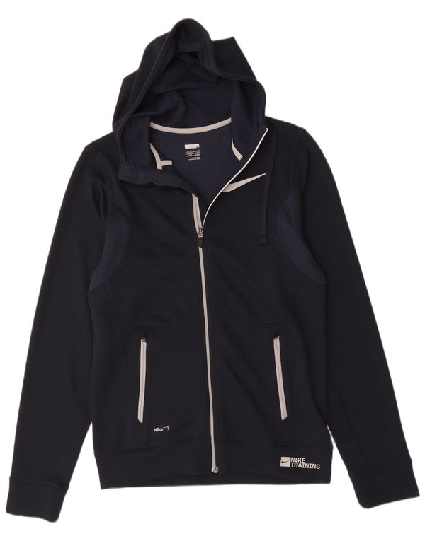 Nike Sudadera con capucha y cremallera para hombre UK 34/36 Small Azul marino Poliéster