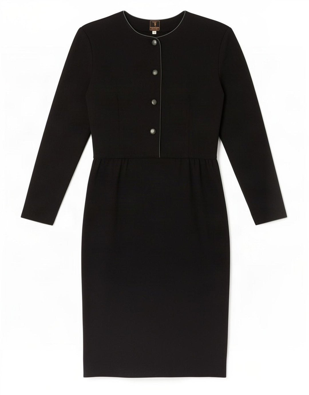 Trussardi Vestido tubo de manga larga IT 42 Medium Black
