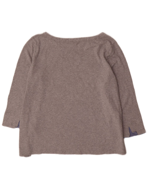 Nautica Top Mujer Manga 3/4 UK 18 XL Algodón Gris