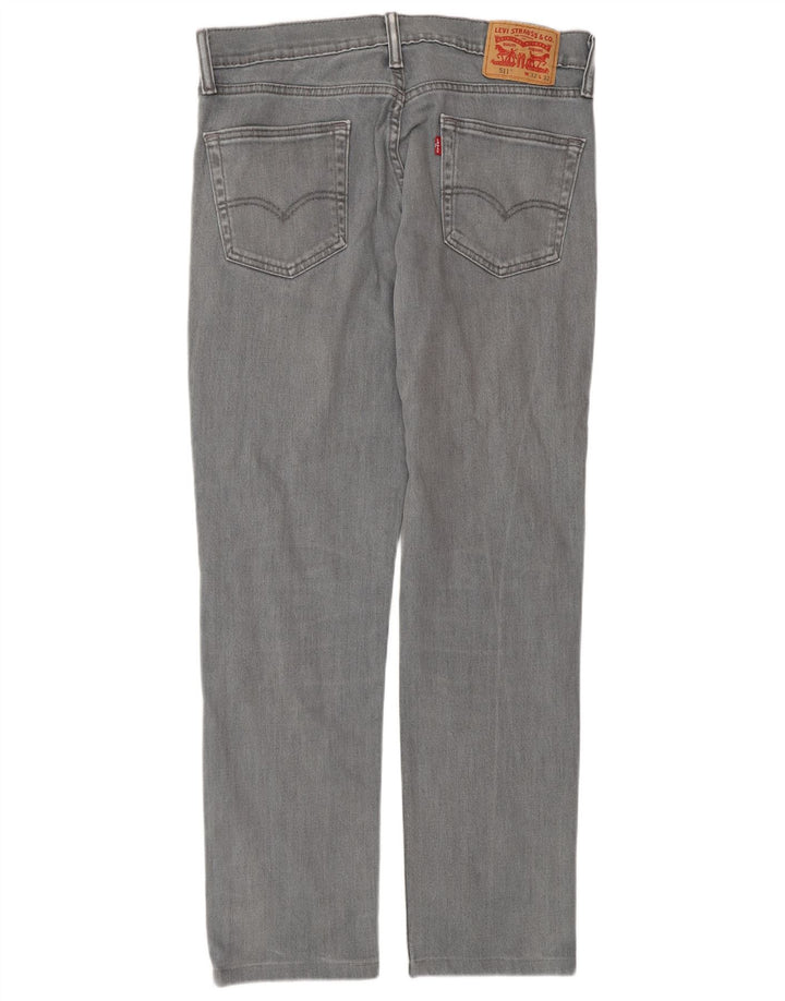 LEVI'S Mens 511 Slim Jeans W32 L32 Algodón Gris
