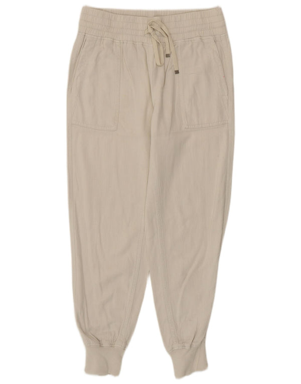 Zara Mujer Joggers Pantalones Casuales XS W24 L26 Blanco Roto
