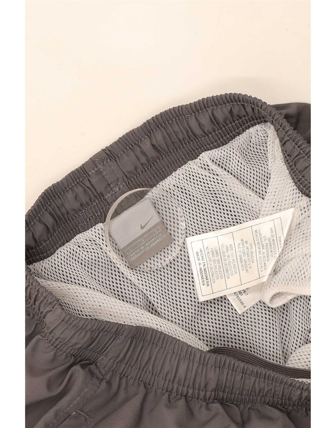 Nike - Pantalones cortos deportivos para hombre, poliéster gris grande