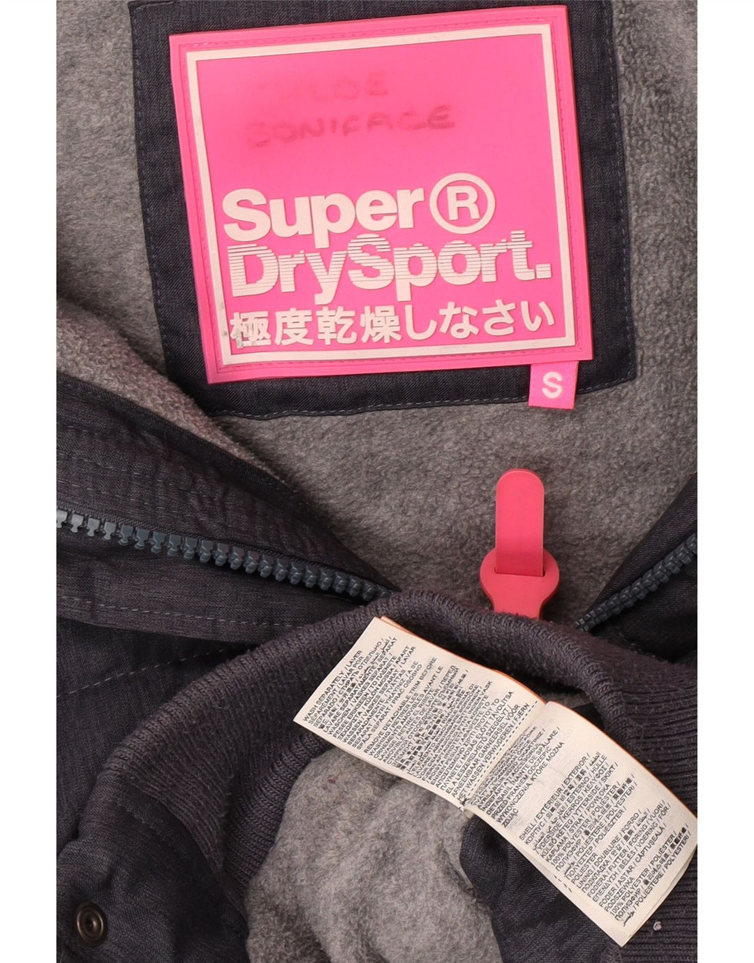 Superdry Chaqueta Bomber Acolchada Con Capucha Para Mujer UK 8 Small Gris Poliéster