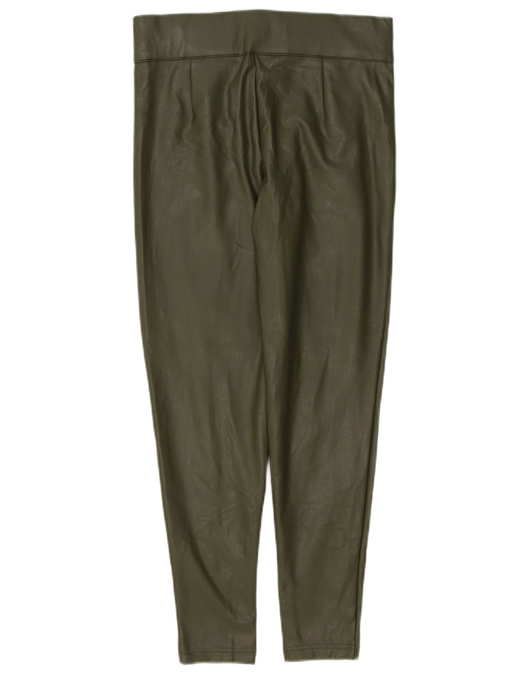 Marks & Spencer Leggings de piel sintética para mujer UK 40 Pequeño Poliéster verde