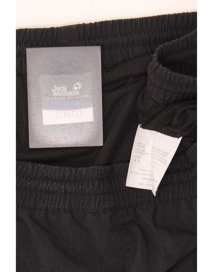 Jack Wolfskin Bañador tipo cargo para hombre, talla grande, color negro, poliamida