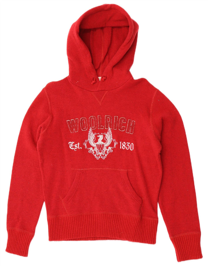 Woolrich Jersey Con Capucha Y Gráfico Para Hombre De Lana Roja Pequeña