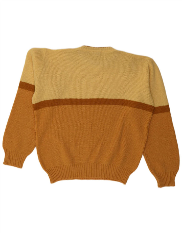 Wrangler Jersey De Cuello Redondo Para Hombre Large Naranja Colorblock Poliacrílico