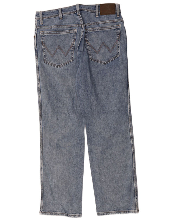 Wrangler Vaqueros Rectos Regulares Para Hombre W33 L30 Algodón Azul