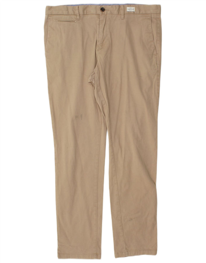 TOMMY HILFIGER Pantalón chino ajustado para hombre W36 L32 Algodón beige