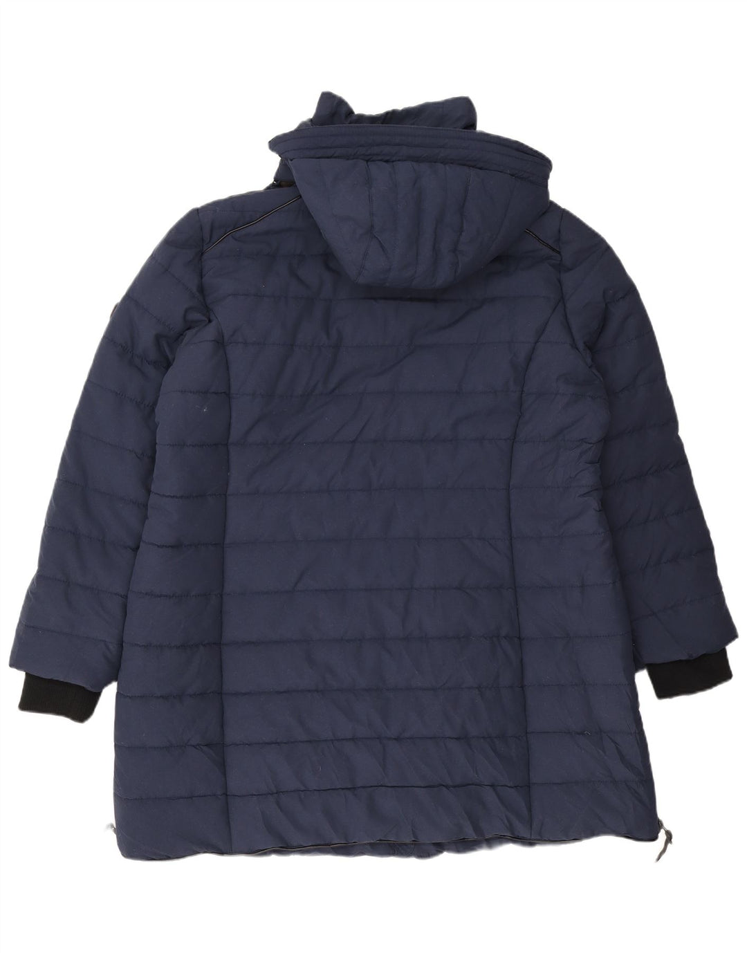 Alpenblitz Abrigo acolchado con capucha para mujer UK 24 4XL Poliéster azul marino