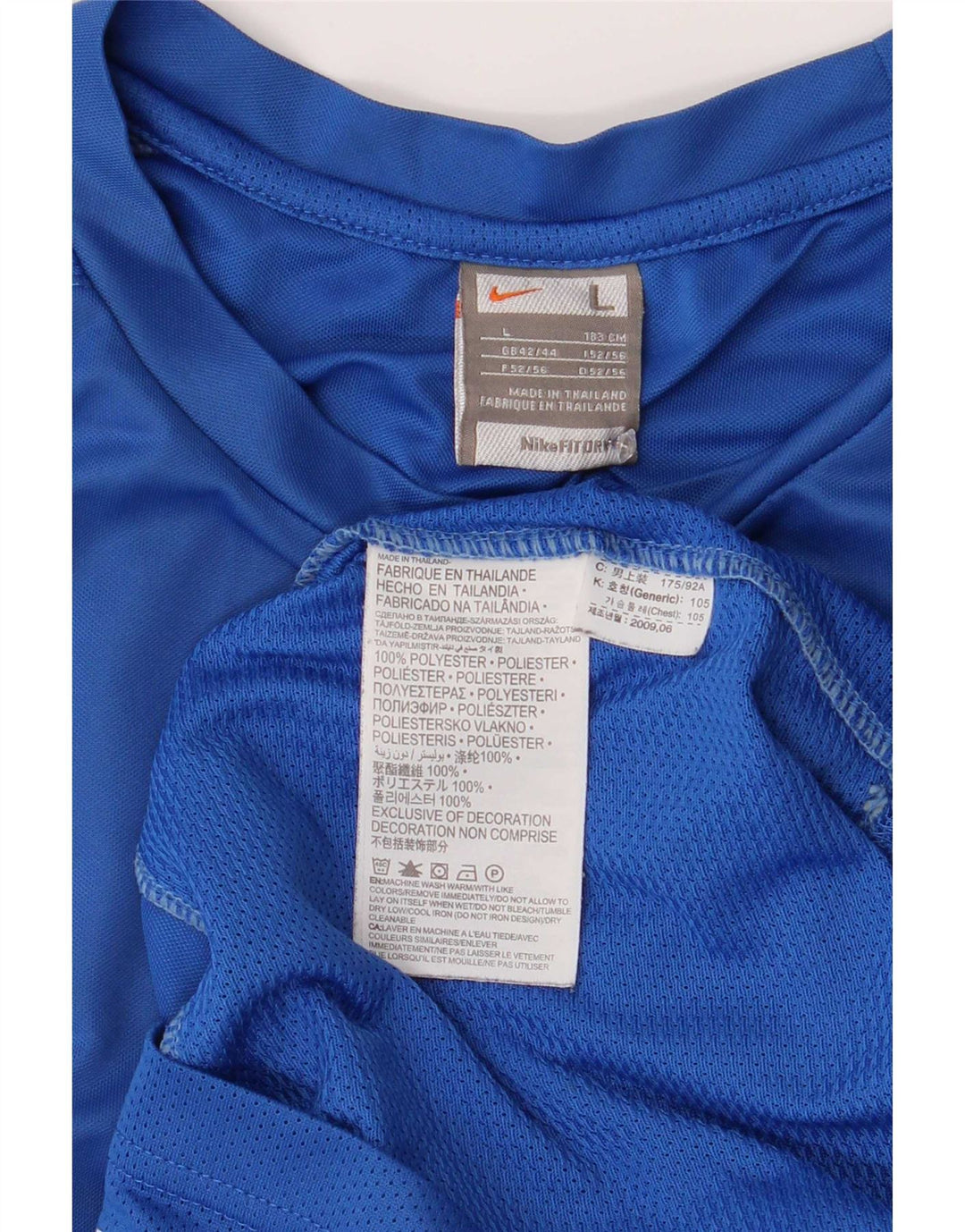 Nike - Camiseta gráfica para hombre, talla 42/44, poliéster azul grande