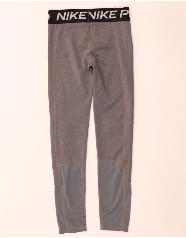 Nike Leggings Dri Fit Graphic para niñas 12-13 años Grande Gris Colorblock