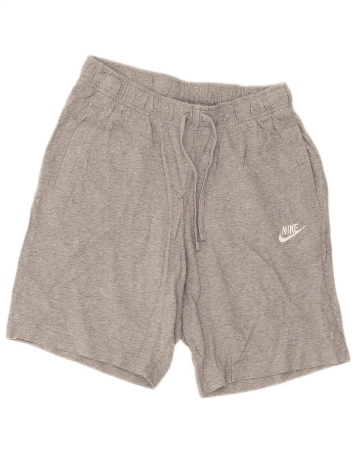 Nike - Pantalones cortos deportivos para hombre (algodón moteado gris pequeño)