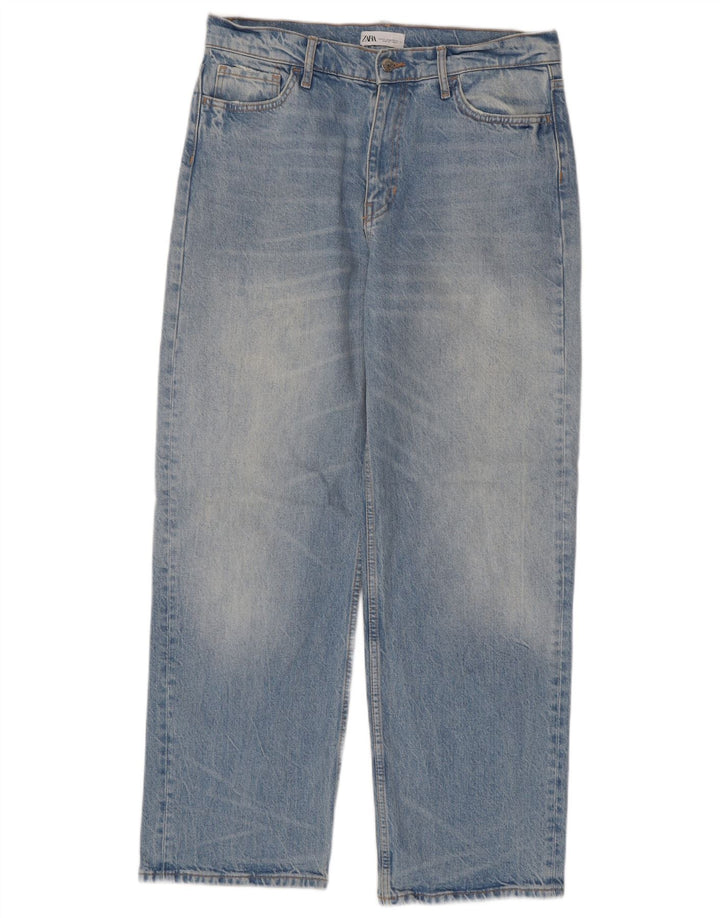 ZARA Vaqueros Sueltos Mujer EU 42 Large W32 L31 Azul
