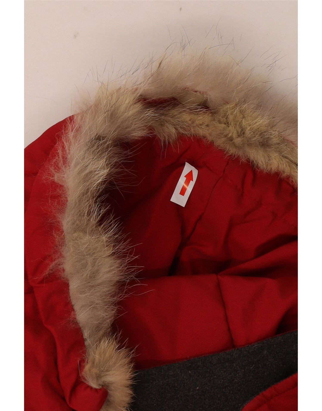 Woolrich Chaqueta acolchada con capucha para mujer UK 44 Medium Red Nylon