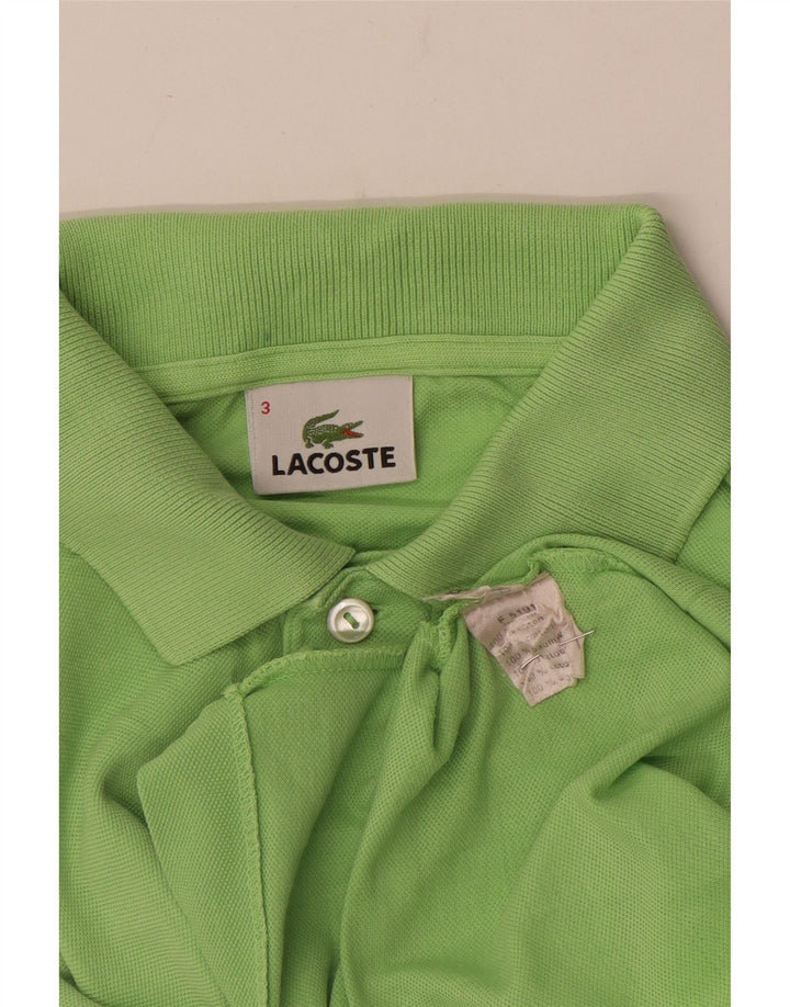 Polo Lacoste para hombre talla 3 pequeño algodón verde