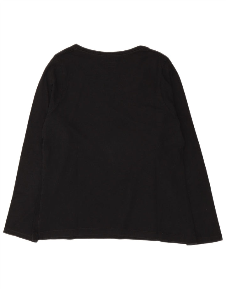 Champion Mujer Top Manga Larga UK 42 Mediano Negro Algodón