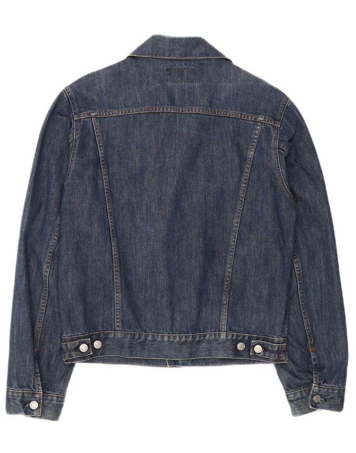 CASSUCI Mens Denim Jacket UK 38 Medium Blue Cotton