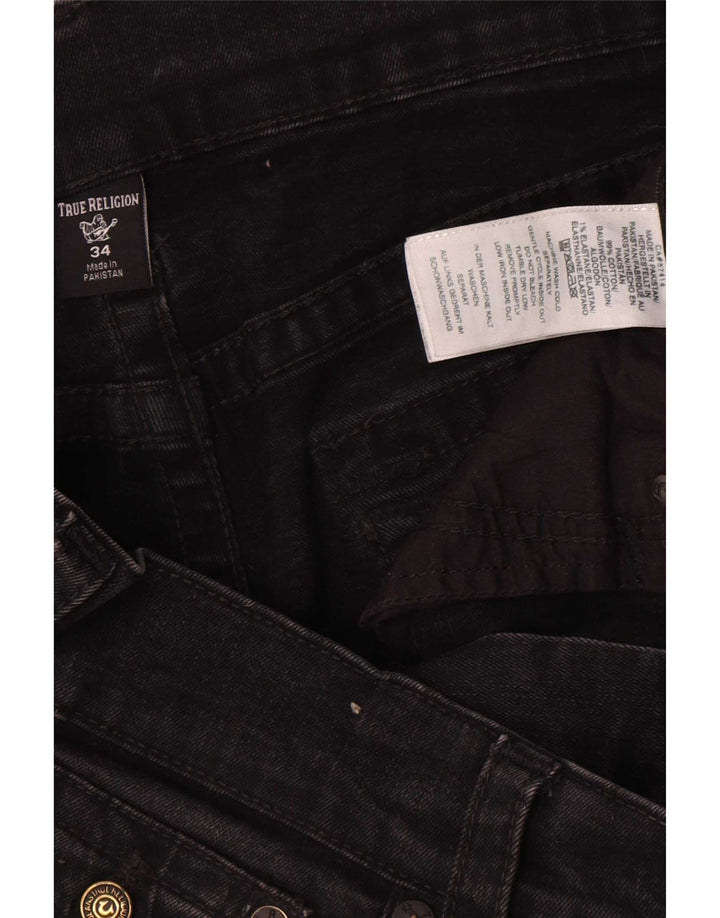 True Religion Vaqueros ajustados para hombre W34 L31 Algodón negro