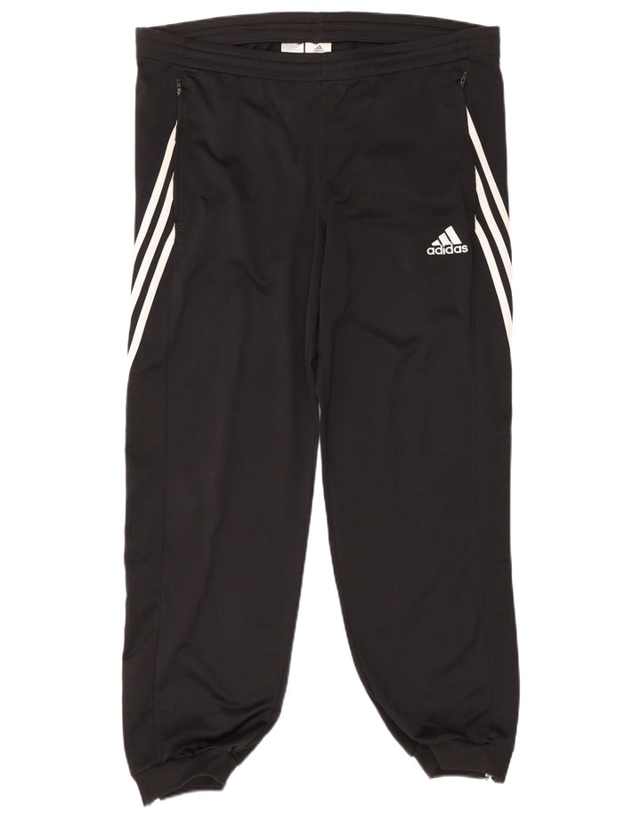 Adidas Hombre Pantalones De Chándal Joggers Grande Negro Poliéster