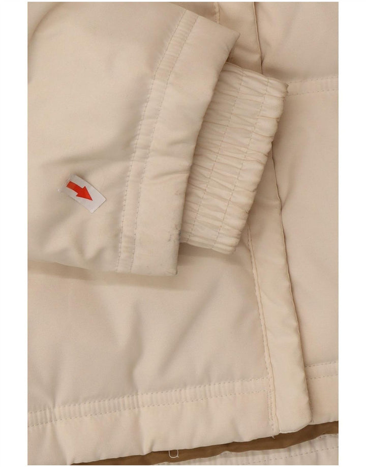 Columbia Chaqueta acolchada extragrande con capucha para mujer UK 10 Small Poliéster blanco
