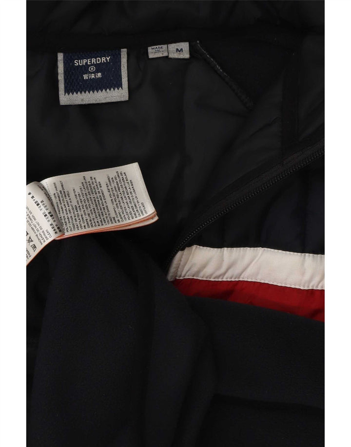 Superdry Chaqueta Bomber Con Capucha Para Hombre UK 38 Medium Azul Marino Colorblock