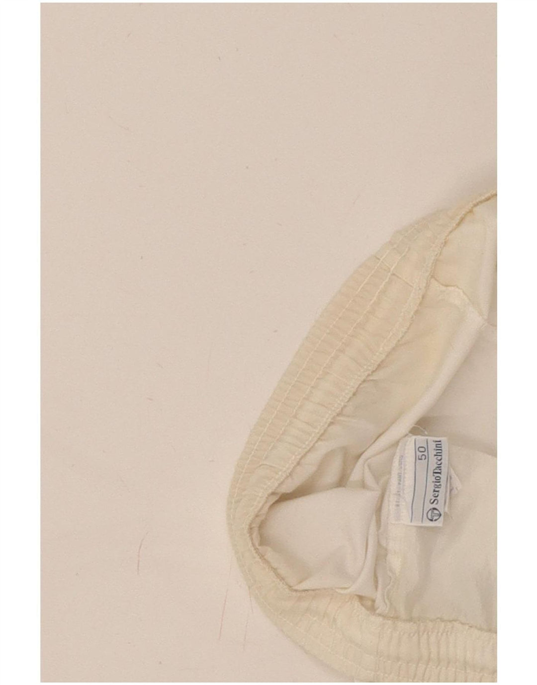 Sergio Tacchini Pantalones cortos deportivos con gráficos para hombre EU 50 Poliéster blanco mediano