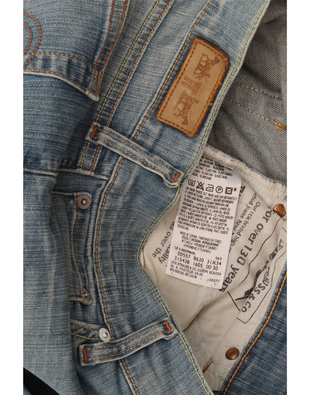 Levi's Mujer Vaqueros Rectos Eve W31 L34 Algodón Azul