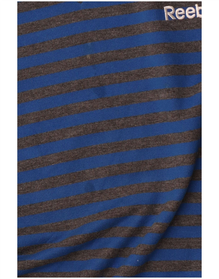 REEBOK Hombre Sudadera Jumper Small Azul Rayas Algodón